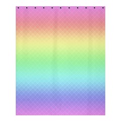 Pastel Rainbow Diamond Pattern Shower Curtain 60  X 72  (medium)  by SpinnyChairDesigns