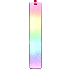 Pastel Rainbow Diamond Pattern Large Book Marks by SpinnyChairDesigns