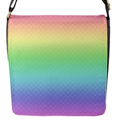 Pastel Rainbow Diamond Pattern Flap Closure Messenger Bag (s) by SpinnyChairDesigns