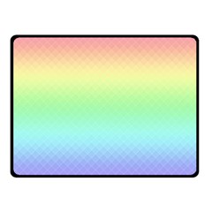 Pastel Rainbow Diamond Pattern Double Sided Fleece Blanket (Small) 