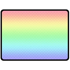 Pastel Rainbow Diamond Pattern Double Sided Fleece Blanket (large)  by SpinnyChairDesigns