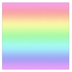 Pastel Rainbow Diamond Pattern Large Satin Scarf (square) by SpinnyChairDesigns