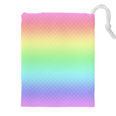 Pastel Rainbow Diamond Pattern Drawstring Pouch (5xl)