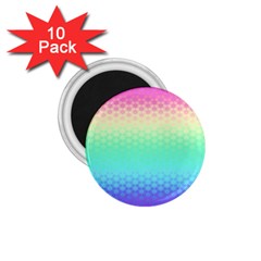 Rainbow Floral Ombre Print 1 75  Magnets (10 Pack)  by SpinnyChairDesigns