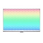 Rainbow Floral Ombre Print Business Card Holder Front