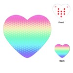 Rainbow Floral Ombre Print Playing Cards Single Design (Heart) Front