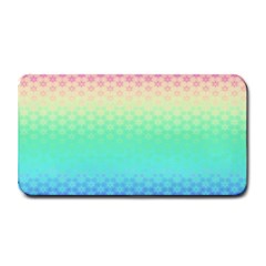 Rainbow Floral Ombre Print Medium Bar Mats by SpinnyChairDesigns