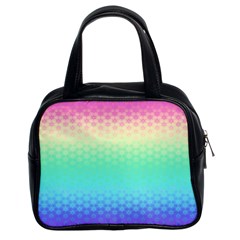 Rainbow Floral Ombre Print Classic Handbag (two Sides)