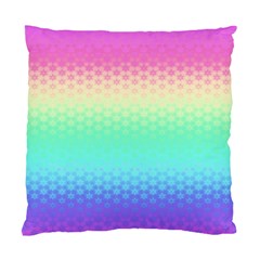 Rainbow Floral Ombre Print Standard Cushion Case (one Side) by SpinnyChairDesigns