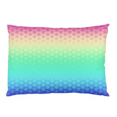 Rainbow Floral Ombre Print Pillow Case by SpinnyChairDesigns