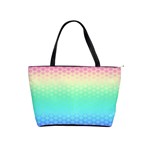 Rainbow Floral Ombre Print Classic Shoulder Handbag Front