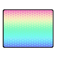 Rainbow Floral Ombre Print Fleece Blanket (small) by SpinnyChairDesigns