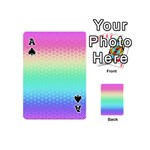 Rainbow Floral Ombre Print Playing Cards 54 Designs (Mini) Front - SpadeA