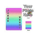 Rainbow Floral Ombre Print Playing Cards 54 Designs (Mini) Front - Joker1