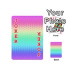 Rainbow Floral Ombre Print Playing Cards 54 Designs (Mini) Front - Joker2