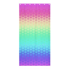 Rainbow Floral Ombre Print Shower Curtain 36  X 72  (stall)  by SpinnyChairDesigns