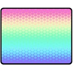 Rainbow Floral Ombre Print Double Sided Fleece Blanket (Medium)  58.8 x47.4  Blanket Front