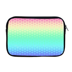 Rainbow Floral Ombre Print Apple Macbook Pro 17  Zipper Case by SpinnyChairDesigns