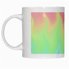 Pastel Rainbow Flame Ombre White Mugs by SpinnyChairDesigns