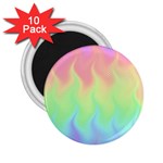 Pastel Rainbow Flame Ombre 2.25  Magnets (10 pack)  Front