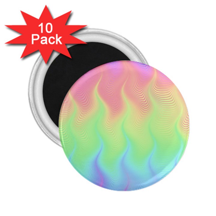 Pastel Rainbow Flame Ombre 2.25  Magnets (10 pack) 