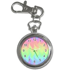 Pastel Rainbow Flame Ombre Key Chain Watches by SpinnyChairDesigns