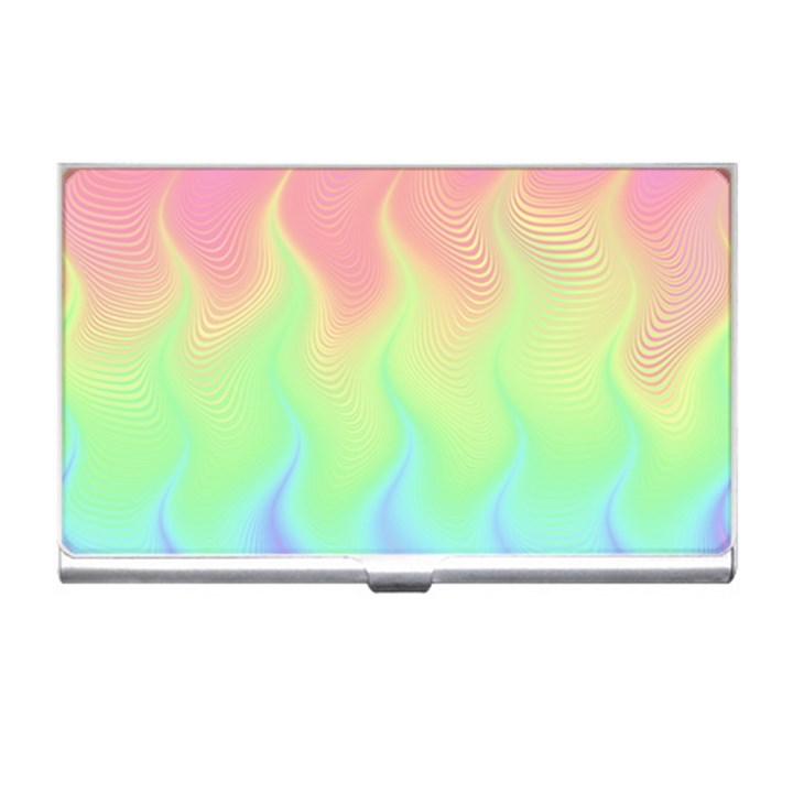 Pastel Rainbow Flame Ombre Business Card Holder