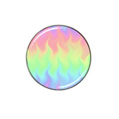 Pastel Rainbow Flame Ombre Hat Clip Ball Marker by SpinnyChairDesigns