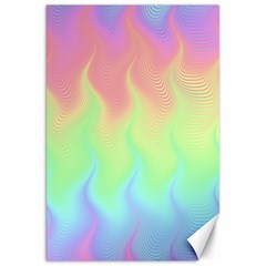 Pastel Rainbow Flame Ombre Canvas 20  X 30  by SpinnyChairDesigns