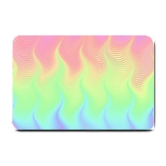 Pastel Rainbow Flame Ombre Small Doormat  by SpinnyChairDesigns