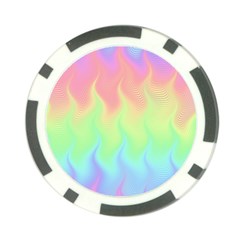 Pastel Rainbow Flame Ombre Poker Chip Card Guard by SpinnyChairDesigns