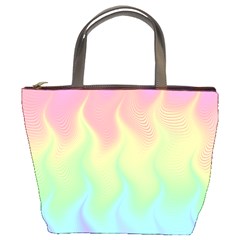 Pastel Rainbow Flame Ombre Bucket Bag by SpinnyChairDesigns