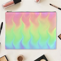 Pastel Rainbow Flame Ombre Cosmetic Bag (xl) by SpinnyChairDesigns