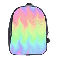 Pastel Rainbow Flame Ombre School Bag (large) by SpinnyChairDesigns