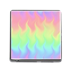 Pastel Rainbow Flame Ombre Memory Card Reader (square 5 Slot) by SpinnyChairDesigns