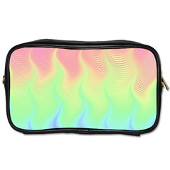 Pastel Rainbow Flame Ombre Toiletries Bag (one Side) by SpinnyChairDesigns