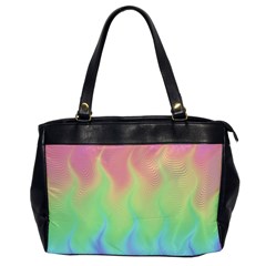 Pastel Rainbow Flame Ombre Oversize Office Handbag by SpinnyChairDesigns