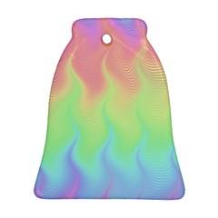 Pastel Rainbow Flame Ombre Ornament (bell) by SpinnyChairDesigns