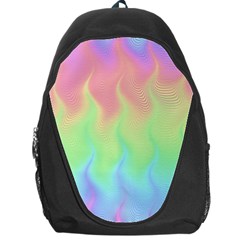 Pastel Rainbow Flame Ombre Backpack Bag by SpinnyChairDesigns