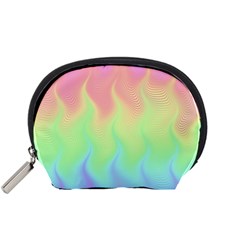 Pastel Rainbow Flame Ombre Accessory Pouch (small) by SpinnyChairDesigns