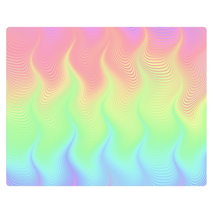 Pastel Rainbow Flame Ombre Double Sided Flano Blanket (Medium) 