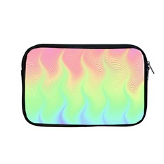 Pastel Rainbow Flame Ombre Apple Macbook Pro 13  Zipper Case by SpinnyChairDesigns