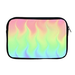 Pastel Rainbow Flame Ombre Apple Macbook Pro 17  Zipper Case by SpinnyChairDesigns