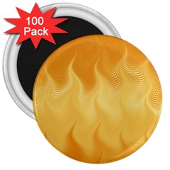 Gold Flame Ombre 3  Magnets (100 Pack) by SpinnyChairDesigns