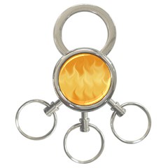 Gold Flame Ombre 3-ring Key Chain by SpinnyChairDesigns