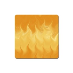 Gold Flame Ombre Square Magnet by SpinnyChairDesigns