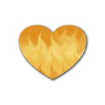 Gold Flame Ombre Heart Coaster (4 pack)  Front