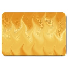 Gold Flame Ombre Large Doormat  by SpinnyChairDesigns