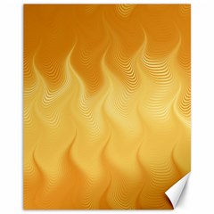 Gold Flame Ombre Canvas 11  X 14  by SpinnyChairDesigns