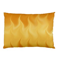 Gold Flame Ombre Pillow Case by SpinnyChairDesigns